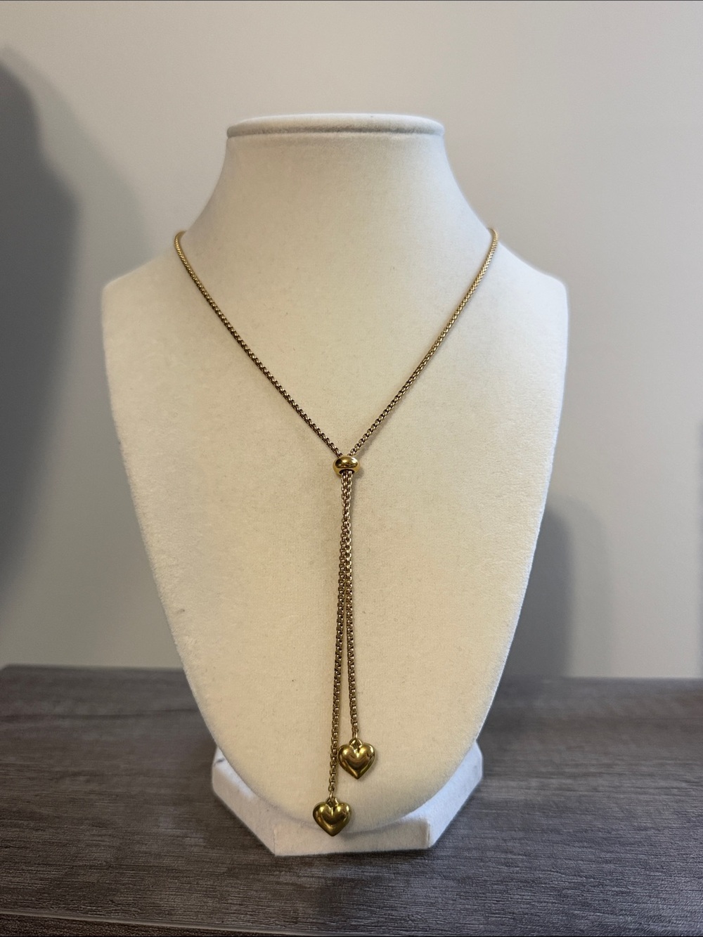 Adjustable Double Heart Necklace